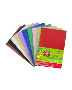Hartie gumata glitter 10 culori DACO