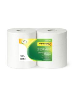 Hartie igienica maxi jumbo alba, 2 straturi, KOOBIC, 800gr, 6role/bax