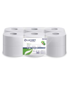 Hartie igienica mini jumbo alba 2 straturi, 120m, ECO 19J, LUCART, 12role/bax