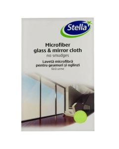 Lavete microfibra pentru geamuri, oglinzi si alte obiecte din sticla 40x30cm, STELLA, 1 buc/set - 1