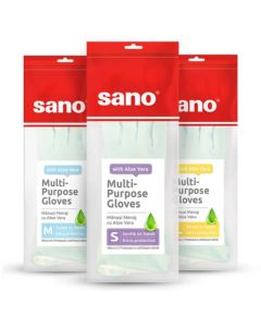 Manusi menaj cauciucate, cu aloe vera, SANO