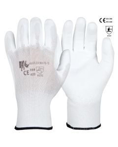 Manusi Rhino Safety Flexiwhite Eco imersate in PU alb