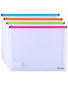 Mapa protectie zip cu burduf A4 DELI