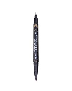 Marker OHP/CD cap dublu 0.5/1mm negru DELI