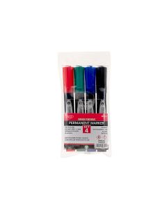 Set 4 marker permanent varf rotund 3mm DACO