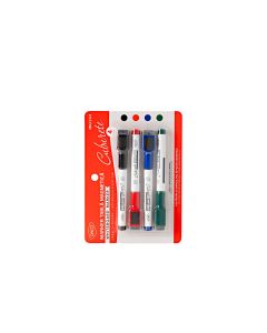 Set 4 marker tabla magnetica cu burete DACO