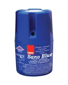 Odorizant solid pentru rezervorul toaletei, SANO Blue, 150gr