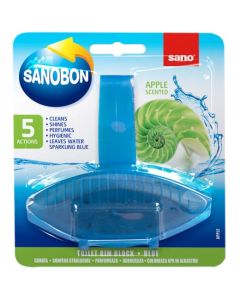 Odorizant solid pentru vasul toaletei Apple, SANO Bon Blue, 55gr