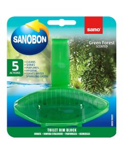 Odorizant solid pentru vasul toaletei, Forest, SANO Bon Green, 55gr