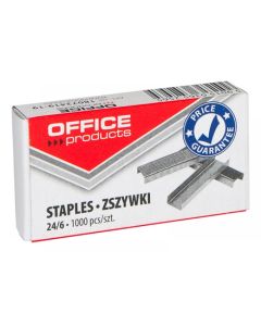 Capse 24/6, 1000 buc/cut, zincate, OFFICE Products