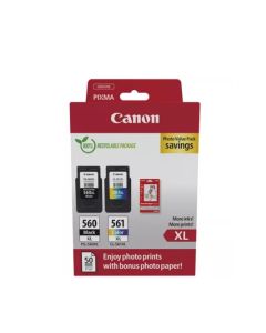 Pachet cartuse cerneala CANON PG-560XL CL-561XL pentru PIXMA TS5253 TS5350 TS5351 TS5352 Negru + Multicolor