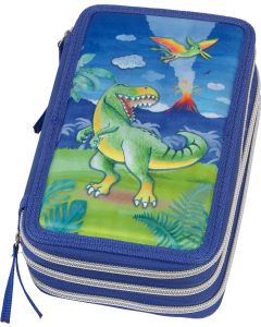Penar neechipat 3 fermoare Dinozaur FABER-CASTELL