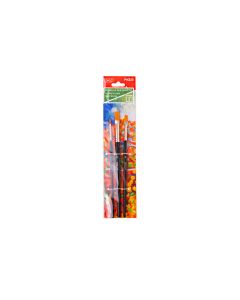 Pensule par sintetic varf drept set 3 DACO