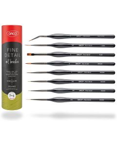 Pensule set 7+1 pentru miniatura si detaliu DACO