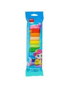 Plastilina 12 culori 200g Polybag DELI
