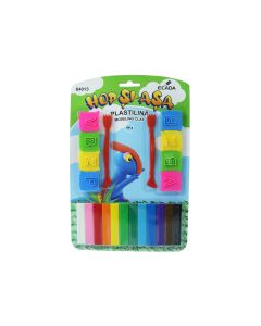 Plastilina 12x8 g + forme modelaj ECADA