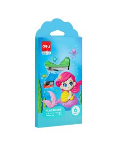 Plastilina 6 culori 120g cutie carton DELI