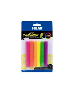 Plastilina 6x11.5 g Neon MILAN