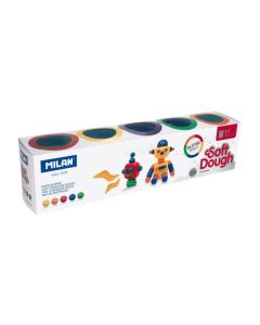 Plastilina usoara 5x142 g Glitter MILAN