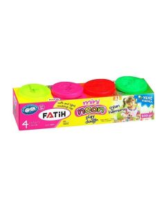 Plastilina usoara Modeling Dough neon 4 X 50 g mini FATIH