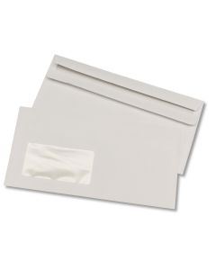 Plic DL autoadeziv cu fereastra stanga
