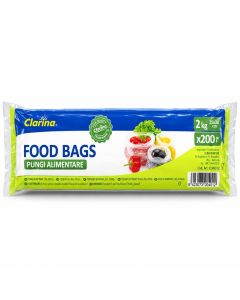 Pungi alimentare rezistente, 2kg, 25x38 cm, CLARINA, 200 buc/rola