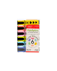 Set 6 marker evidentiator cu lichid macaron DACO