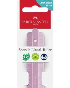 Rigla 15cm Sparkle FABER-CASTELL