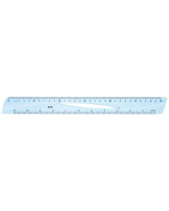 Rigla 30cm albastra transparenta DELI