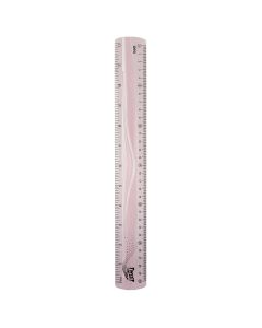 Rigla 30cm flexibila twist me transparenta Color DELI