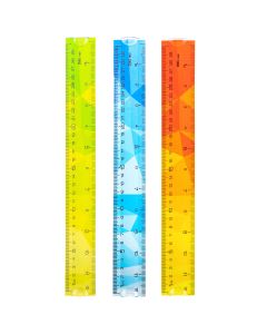 Rigla 30cm multiColora flexibila DELI