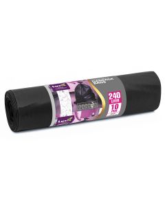 Saci menajeri ultrarezistenti 240l LDPE, LUXIA, 10 buc/rola