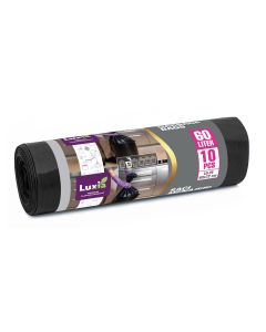 Saci menajeri ultrarezistenti 60l LDPE, SWEET HOME, 10buc/rola - 1