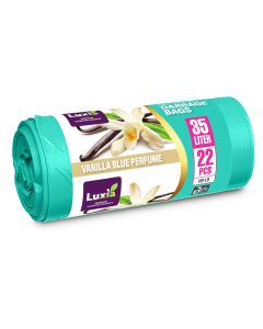 Saci menajeri Vanilla Blue 35l cu urechi HDLD, LUXIA, 22buc/rola - 1