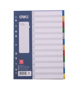 Separatoare index plastic 1-12 color DELI