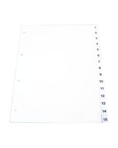 Separatoare index plastic gri, numeric 1-12, A4, 120 microni, Optima