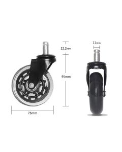 Set 5 roti de silicon diametru 75mm