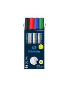 Whiteboard/Flipchart marker Schneider Maxx 290, vf. rotund, 4 culori/set