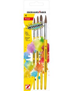 Set 4 pensule nr. 4/6/8/12 varf rotund EBERHARD FABER