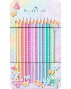 Set cadou 12 creioane Colorate pastel sparkle FABER-CASTELL