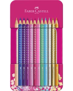 Set cadou 12 creioane Colorate sparkle FABER-CASTELL