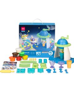 Set creativ plastilina + 23 accesorii fabrica de dulciuri DELI