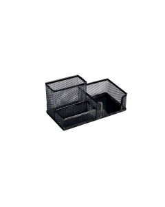 Suport birou metalic tip mesh 3 compartimente ECADA