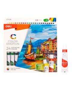 Tempera 24 culori 12ml DELI