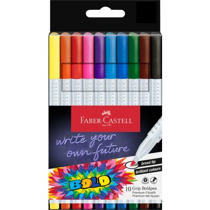 Carioca 10 culori grip Boldpen FABER-CASTELL - 1