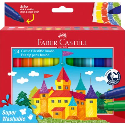 Carioca 24 culori Jumbo superwashable FABER-CASTELL - 1