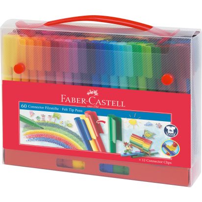 Carioca 60 culori Conector cut cadou FABER-CASTELL - 1