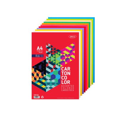 Carton color A4 160 g/mp 250 coli 10 culori DACO - 1