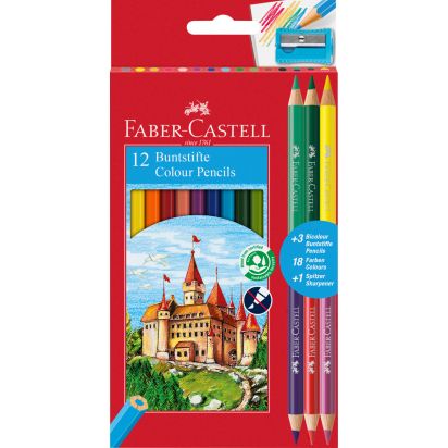Creioane Colorate 12+3 culori ECO FABER-CASTELL - 1