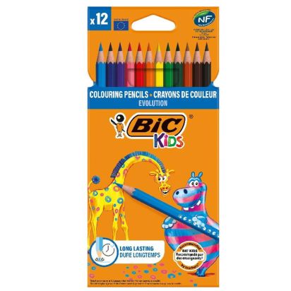 Creioane Colorate 12 culori Evolution BIC - 1